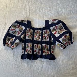 NWT Sea New York Smocked Quilted Top